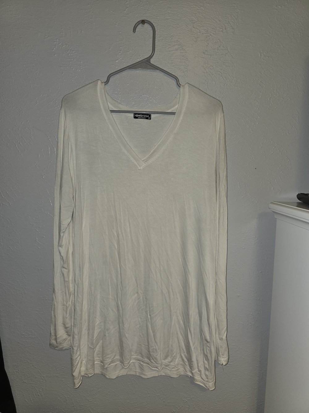 HEIMISH USA Long Sleeve V-Neck Shirt - Cream